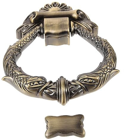 IWOWHERO Llamador De Puerta Metálico Vintage De Aleación De Zinc Para Puerta Principal y Portón Exterior Diseño Retro Europeo Para Hogar y Hotel