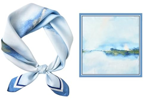 BEILATE Damenschal Seideschal KopfTücher Halstuch Seide Schal Seidentuch Bandana Taschentuch Schal Halstücher
