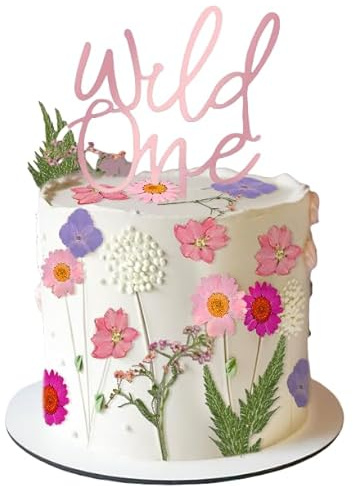 JeVenis Wildblumen Tortenaufsätze Wildblumen Tortendeko Tortenaufsätze zum ersten Geburtstag Für die florale Wildblumen Geburtstagsparty Dekoration