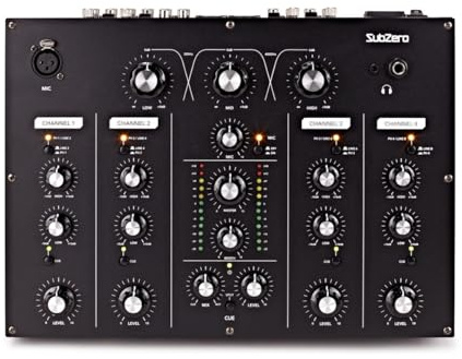 SubZero 4 Channel Rotary DJ Mixer