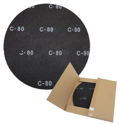 QZATACAEN Lot de 10 disques abrasifs zentimètres de 430 mm – Disque de ponçage en maille de carbure de silicium grain 80 pour planchers en bois dur – Patins de ponçage robustes – Ponçage durable et