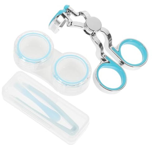Gatuida Kit Aplicador y Removedor de Lentes de Contacto con Ventosa Antideslizante y Pinzas Compacto para Llevar para Poner y Quitar Lentillas Viajes y Actividades al Aire