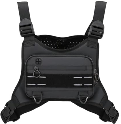 LeeQinersw Outdoor Brusttasche Neopren Wasserdicht Utility Pack Brustbeutel Reflektierende Elemente Reisegrößen für Erwachsene Survival Suche Outdoor Sport Camp
