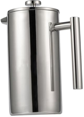 Ipetboom Prensa Francesa de Acero Inoxidable Doble con Filtro para Café y Té Tetera Infusora para Bebidas Calientes y Frías Fácil de Limpiar y Usar Hogar