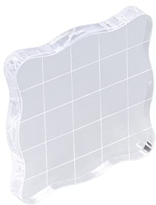 Masyrt Klara Stämplar Akrylblock för Stämpling, 7,5 X 7,5 Cm Transparent Återanvändbar Enkel Rengöring med Rundade Hörn Säkerhet för DIY-klippböcker
