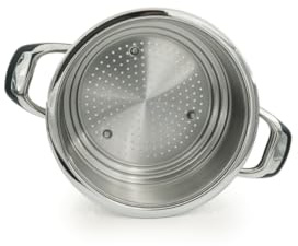 ECOVITAM – Insert en inox 18/10 pour cuisson vapeur – Diamètre 24cm - Fabriqué en Italie