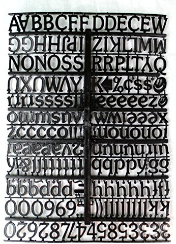3/4 Molded Plastic Letters for Counter Message Board (Black)