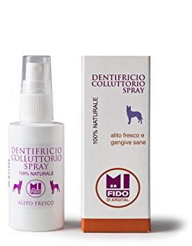 Dentifricio Collutorio Spray Naturale per Cani - Argital - Igiene Orale con Oli Essenziali e Calendula - Previene Placca e Alitosi - 50 ml