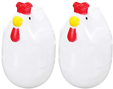 B Blesiya 2 Pieces Microwave Egg Boiler Hard Boiled Egg Cooker - Egg Poacher Maker Cookware - Non-stick And Cooking Accessories
