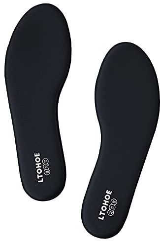 Memory Foam Insoles for Men, Replacement Shoe Inserts for Work Boot, Running Shoes, Hiking Shoes, Sneaker, Cushion Shoe Insoles Shock Absorbing for Foot Pain Relief, Comfort Inner Soles Black US 10