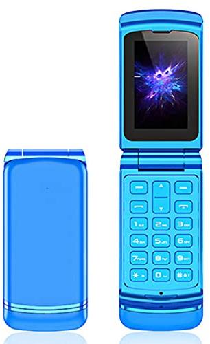 Más pequeño mini flip teléfonos móviles teléfono Bluetooth dialer clamshell desbloqueado cambiador móvil teléfono celular azul sin cámara