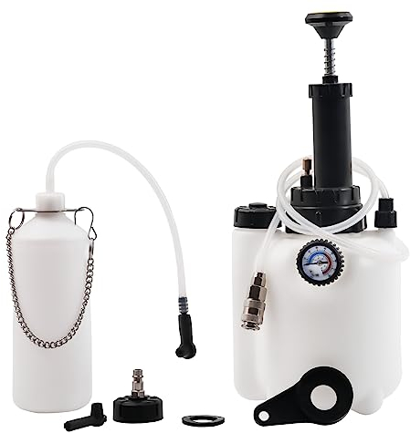 3L Druckluft Bremsenentlüfter Kit Bremsenentlüftungsgerät Entlüfter Bremsflüssigkeit Wechseln Werkzeug Set, Gerät zum Bremsen Entlüften Auto Entlüftungsgerät Bremse kfz mit E20 und Universal Adapter
