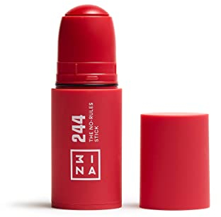 3INA MAKEUP - The No - Rules Stick 244 - Rot Blush Stick für Augen Lippen Wangen mit Hyaluronsäure - Cream Blusher für Natürliches und Leuchtendes Finish - Vegan - Cruelty Free