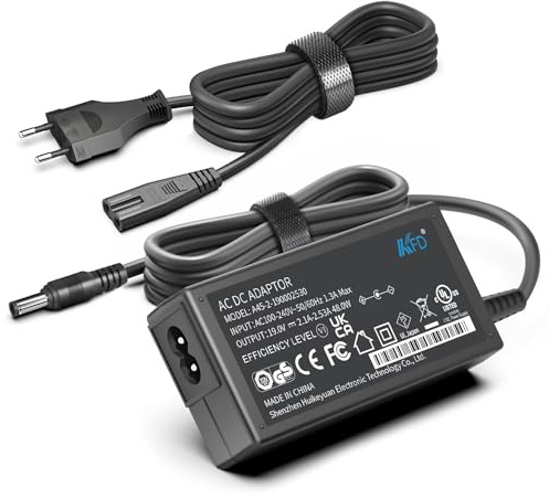 KFD 19V Ladegerät Netzteil für ASUS VG278Q VG279Q VG275Q VG245Q VG258Q VG248QG VG278QR VG278QF HP VH240A 1KL30AA#ABA 1KL30AA#ABB 1KL30AT 23.8 Full HD FHD IPS LCD Gaming Monitor Ladekabel Netzadapter