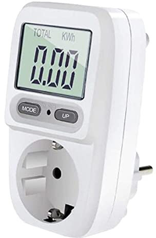 Juzinqu Moniteur d'énergie wattmètre | Affichage rétroéclairé du Moniteur d'utilisation l'électricité | Moniteur d'énergie Compteur Intelligent | Analyseur voltmètre Puissance en ampères