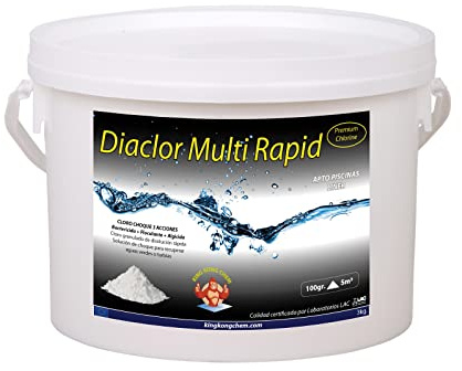 Cloro Choque 3 Acciones Piscinas DIACLOR Multi Rapid 3 KG (Floculante + Algicida) - Formato granulado de disolución rápida