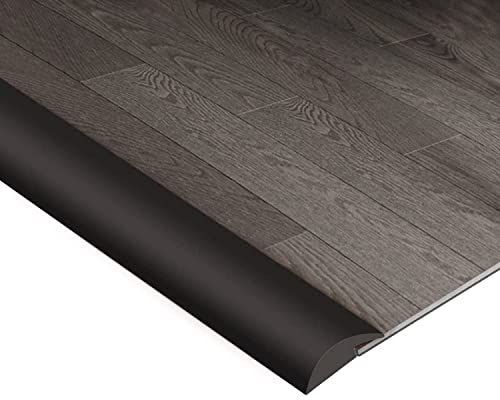 Q&A PVC Selbstklebend Abdeckleiste,Abdeckleisten Für fußböden Selbstklebend 2M/1M,PVC Abdeckleiste Selbstklebend übergangsprofil Boden-Leiste,Laminat Fußboden Spalt (10MM/1M,Black)