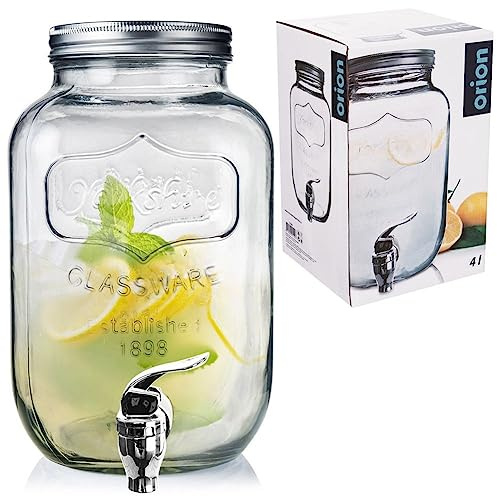 orion group Dispenser per bevande | dispenser per acqua, bottiglia in vetro con rubinetto