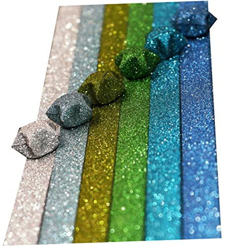 Operitacx Papiersterne Papier Glitzer-sternenfaltpapier Buntes Sternenbastelpapier Für Diy-projekte Reißfestes Papier Für Bastelarbeiten Gemischte Farben Für Vielfältige Sterne