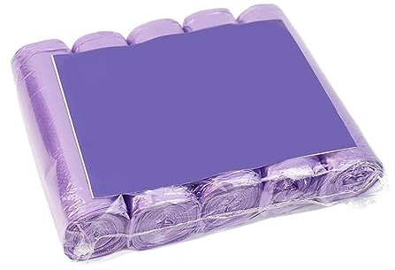 Recycle Trash Bags Strong Trash Bags Colorful Clear Garbage Bags Bathroom Trash Can Liners Small Plastic Bags for Home Office Kitchen Multicolor Paper Bags (Purple, A)