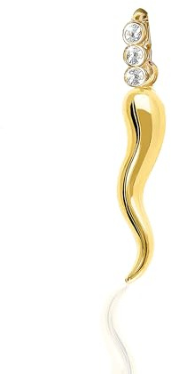 Lucchetta - Pendentif Corne Italienne porte-bonheur en Or jaune 14 carats