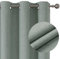 Joydeco 100% Blackout Linen Curtains Bedroom, Thermal Insulated Burlap Eyelet Curtain & Drapes, Room Darkening Textured Curtains Black Out for Living Room 2 Panels（Sage Green，W 52 x L 63）