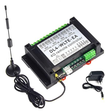 Apricancello automatico scorrevole, Smart GSM 4G LTE Controller a 4 canali DL4 SMS ON/OFF remoto 30A Interruttore del relè di grande potenza Monitoraggio della temperatura Allarme di interruzione dell