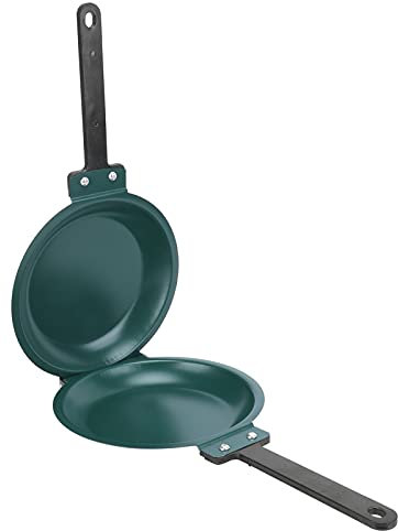Gavigain Padella a doppia faccia, padelle per frittata antiaderente padella per pancake padella per frittata per soffici pancake, omelette, frittate per uso domestico in cucina, verde