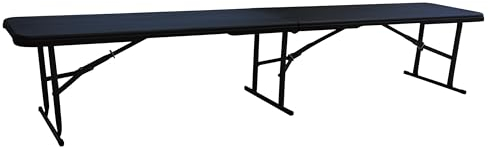 KG KITGARDEN - Multifunktionale Klappbank, 180 x 28 x 43 cm, Schwarz - Folding BC180