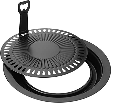 COLLBATH Barbecue Électrique Sans Fumée Poêle À Griller Coréenne Acier Robuste Lisse Facile À Nettoyer