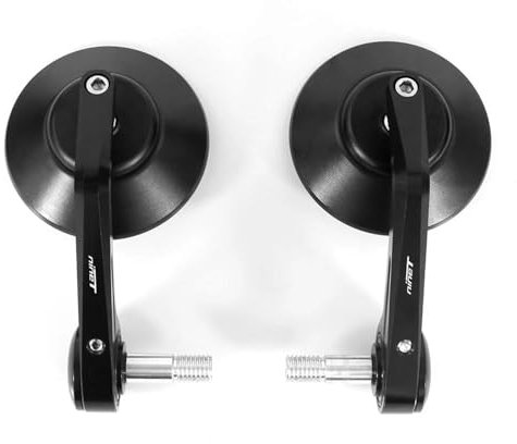 KCBHSH Rückspiegel Motorradspiegel, Lenkerrückspiegel, Seitenspiegel, Links Und Rechts, Rückspiegelzubehör Für BMW R Nine-t 2014–2021 1 Paar(SCHWARZ)
