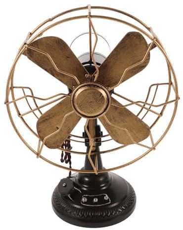 HOLIDYOYO Ventilatore Da Tavolo Retro Ferro Artistico Vintage Per Decorazioni Da Scrivania Stile Antico e Charme Vintage