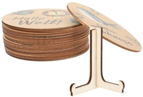 SECFOU Babyankündigungsschild mit Monatlichen Holzkreisen Dekoratives Holzschild für Babyfotografie und Shower als Foto Requisite und Raumdekoration