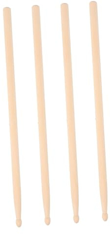 KONTONTY 2paare Holzschlagzeugstöcke Schlagzeugstöcke Aus Naturholz Übungssticks Für Anfänger Bühnenschlagzeugstöcke Percussion-sticks Instrumentenzubehör