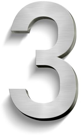 Numero Civico Galleggiante In Acciaio Inox, Numeri Civici Moderni, Segni Numeri Di Indirizzo In Metallo.