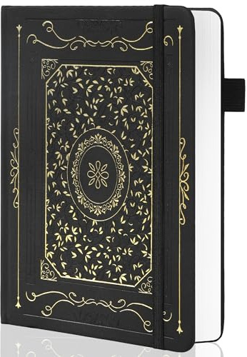 TIEFOSSI Dotted Notebook, 160 g/m² dickes Papier, Hardcover Dot Grid Journals für Frauen und Männer, 192 Seiten, für Reisen, Schule und Büro