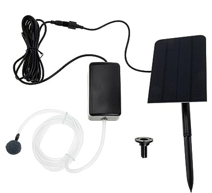 Kisangel Solar-sauerstoffpumpe Aquarium- -luftpumpe Energiesparendes Design Für Den Innen- Und Außenbereich