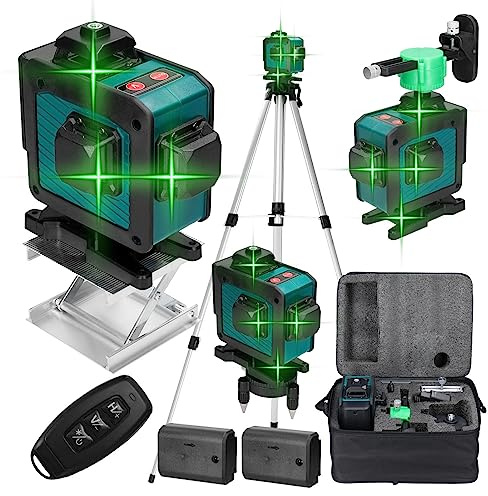 Multifunctional 16 Lines Laser Level 3° Self-Leveling Function Leveling Tool Omnidirectional Ground Wall Sticker Line with 1.2m Height Adjustable Tripod Stand