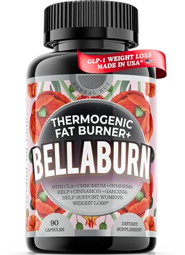 Thermogenic Fat Burner for Women | Belly Fat Burner, Metabolism, Appetite Suppressant, Bloating Support Supplement | CLA, Chromium, Garcinia, Cinnamon | USA Made, 3rd Party Tested | 90 Capsules