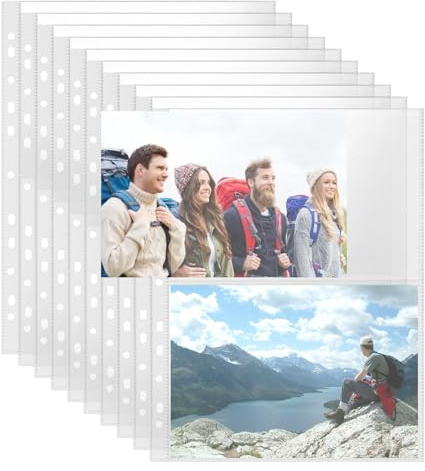 30 hojas transparentes para tarjetas postales, 60 fundas para fotos A4, álbum de postales, fundas transparentes, fundas para tarjetas coleccionables, fundas para tarjetas fotográficas (15,1 x 21,2 cm