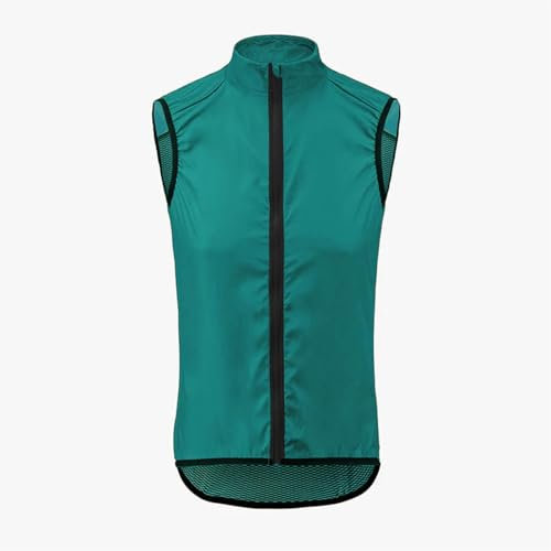 JCXIOC Ärmellose Fahrradweste Ärmellose Reitweste for Herren, Winddicht, wasserdicht, Regenjacke, Fahrradnetz-Shirt, Fahrradweste für Wandern Laufen Causal(Light Blue,S)