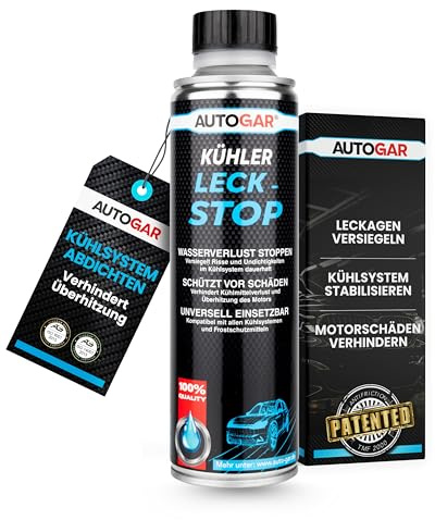 AUTOGAR® Kühler Leck Stop 250 ml I Kühlsystem abdichten ohne Verstopfung I Dichtet Mikrorisse & Tropflecks im Kühlwasser I Für G11 G12 G13 Kühlmittel I Schutz vor Überhitzung