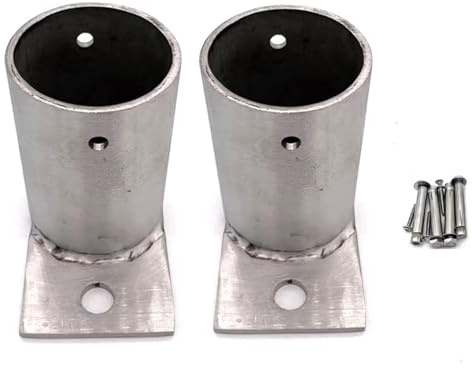 Support/Fixation poteau 2 Pièces Base De Poteau Bois/béton Dia 200 150 120 100 80 70 60 50 40 35 25 MM, Ancres De Sol Pour Poteaux Ronds Pour Poteaux De Clôture/Balustrades(Dia 35mm)