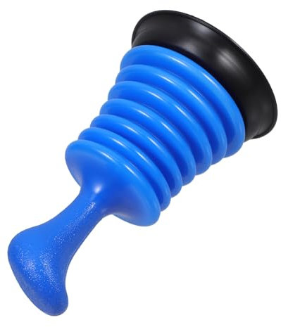Gatuida Small Sink Plunger and Toilet Drain Unblocker Ergonomic Handle, Blue Rubber Cup Mini Plumber Tool for Kitchen, Bathroom, Bathtub and Shower Drain Cleaning