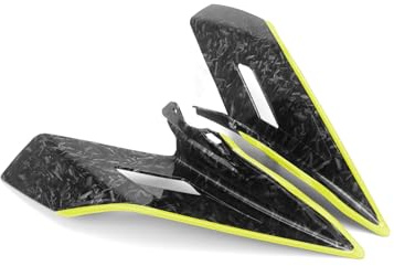 Alette per Motociclette Per CFMOTO Per 450SR Specchietti Per Moto Carenatura Anteriore Alette Alettone Aerodinamico Alette Laterali Spoiler Carenatura Carenature Laterali in(Forged Yellow)