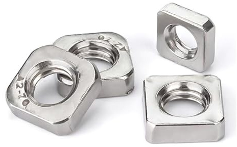 Tuercas cuadradas de acero inoxidable, Tuercas cuadradas delgadas de acero inoxidable DIN562 A2-70 M3-M8 (paquete 20-50 unidades)(M5-20PCS)