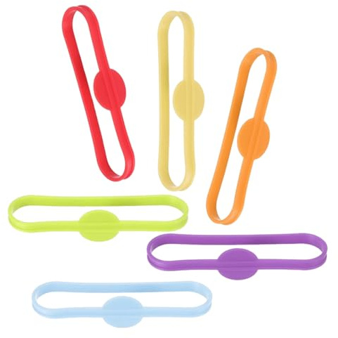 TOYANDONA Anelli Marcatori in Silicone per Bevande 6 Pezzi Etichette Colorate per Bicchieri da Vino e Birra Accessori per Feste e Cocktail Riutilizzabili e Resistenti al Calore per