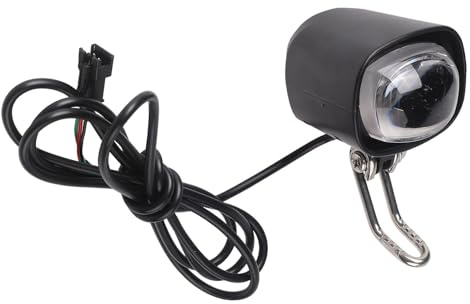 NiuLumea LED Frontlicht Elektrisch für Fahrrad und E-Scooter, 36V-60V Wasserdicht Scheinwerfer mit ABS-Gehäuse, 63x49x47mm, 115cm Kabel