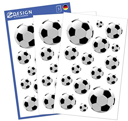 AVERY Zweckform 53708 Kinder Papier-Sticker Fußbälle 48 Aufkleber (für Jungen, Mitgebsel, Gastgeschenk, Kindergeburtstag, Schatzsuche, zum Spielen, Sammeln, Basteln, Verschenken)