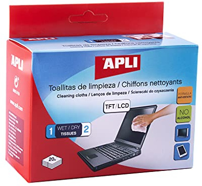 APLI 011325 20 Reinigungstücher Nass/Trocken